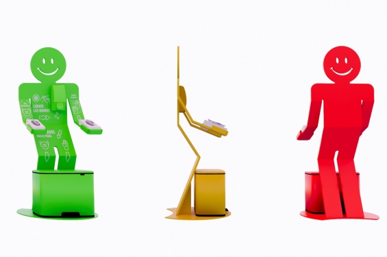 DISPENSADOR DE GEL HIGIENIZANTE - Stand Higiene - hidrogel Beusual